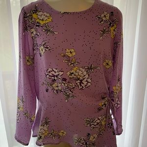 Light purple floral blouse
